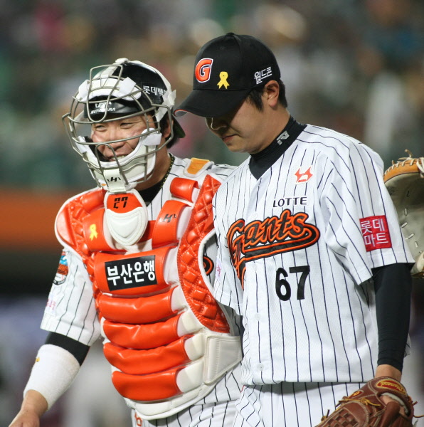 8회 위기를 넘긴 김성배선수